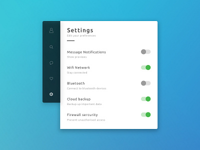 Daily UI 007 - Settings app apple dailyui ios mobile portfolio settings ui user ux