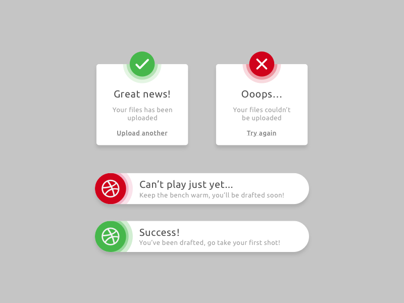 Daily UI #011 - Flash Message by Thai H on Dribbble