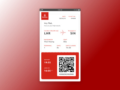 Daily UI #024 - Boarding Pass 024 dailyui mobile pass portfolio ticket ui user ux