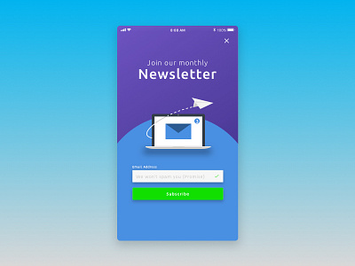 Daily UI #026 - Subscription 026 dailyui email film ios mail newsletter portfolio ui user ux