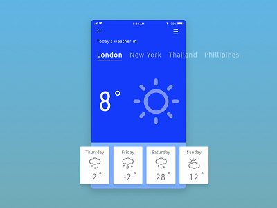 Daily UI #037 - Weather 037 dailyui portfolio ui user ux weather website wip