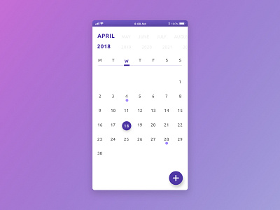 Daily UI #038 - Calendar 038 app calendar dailyui date portfolio ui user ux