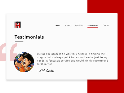 Daily UI #039 - Testimonial 039 dailyui portfolio quote testimonial ui user ux