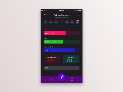 Daily UI #041 - Workout Tracker 041 app dailyui fitness gym health portfolio track ui user ux