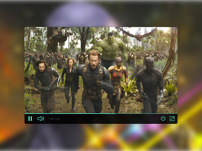 Daily UI #057 - Video Player 057 avengers dailyui marvel media player portfolio ui user ux video