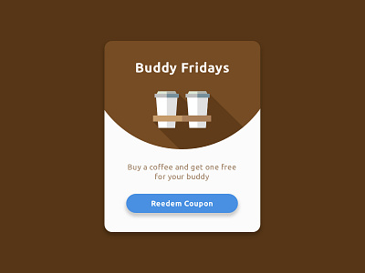 Daily UI #061 - Coupon 061 coffee colour coupon dailyui flat portfolio ui user ux