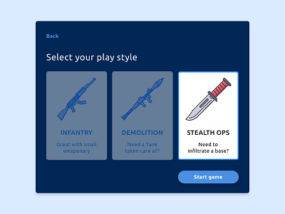 Daily UI #064 - Select user Type 064 dailyui game icon player portfolio ui user ux web