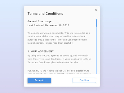 Daily UI #089 - Terms and Conditions 089 dailyui form icon modal terms ui ux