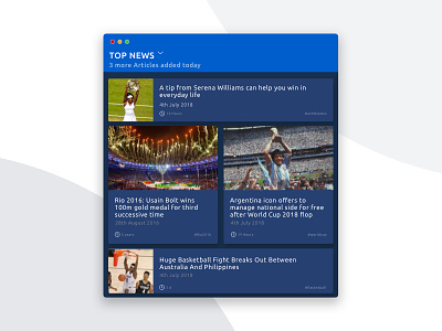 Daily UI #094 - Top News 094 dailyui icon news ui ux web worldcup