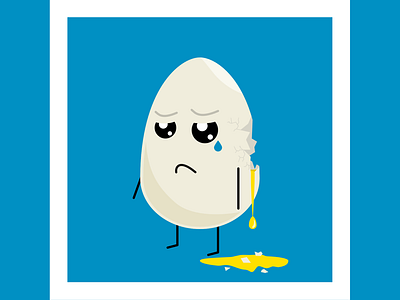 Bon Amie: Sad Egg 2d affinity designer art character concept creative design illustration minimal vector