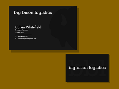 Big Bison Logistics: Business Cards branding business card freelance logo