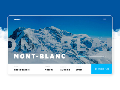 Mont Blanc Trek 🏔Landing Page design france hike hiking landing landing page mont blanc mountain snow trail trek trekking trip ui uidesign web website