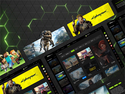 Nvidia GeFocre Now Redesign app audit category design filter game design gaming gaming app geforce geforce now interface interface design nvidia redesign ui uidesign uiux uxdesign video game video games