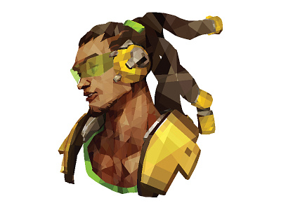 Lucio Low Poly illustration low poly low poly art lucio overwatch