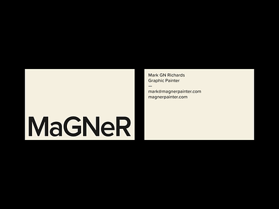 MaGNeR Business Card 2d artist black branding business card collateral graphic graphic design identity illustrator layout logo painting photoshop print stationery type typography visual identity white