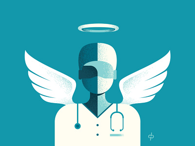 Doctor Angel - real superhero against angel care challenges corona covid19 doctor emergency fight fighter hero hope mask medical medical care safe stethoscope thankyou wings