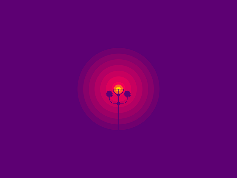CIRCLE OF LIGHT animation center chakra circle color dot illustration light negative space round street light vector wheel