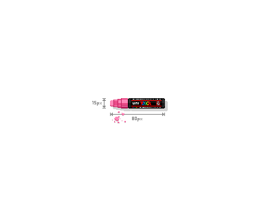 Tiniest posca [15x80]px graffiti ink marker pink pixel posca small tiny