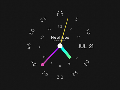 Neohaus watch dial bauhaus black braun clock colors dial gradient hand kim kardashian minimal neohaus pink relativity simple soap time watch