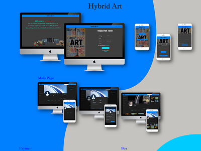Hybrid Art app design desktop icon illustration mobile photography ui ux ux vector web web design website