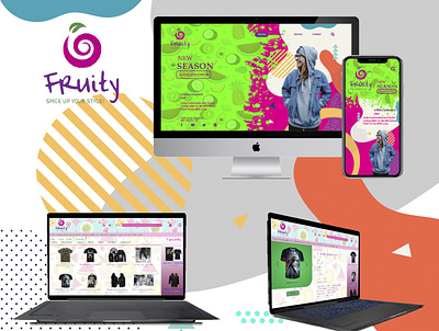 Fruity (Online Shop) app design desktop illustration logo mobile shop ui ui ux ux web web design website