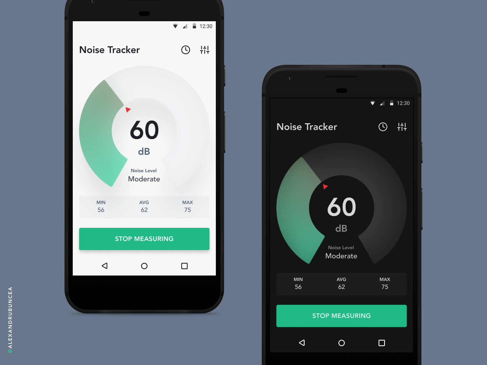 Noise Tracker by Alexandru Buncea on Dribbble