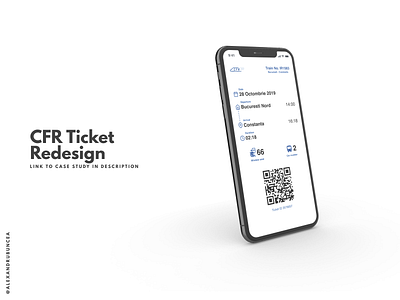 CFR Train Ticket Redesign case study clean design figma minimal mobile ticket train ui ux