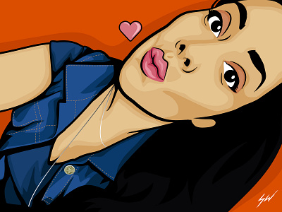 My love design illustration illustrator portrait vector wacom