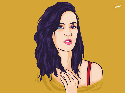 Katy Perry FanArt character design digital art fanart illustration illustrator katy perry portrait vector wacom