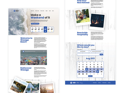 Web Design | Town of Wasaga Beach | Landing Page landing page tourism ui web design