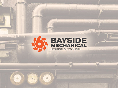 Branding | Bayside Mechanical | Logo Design branding cooling flat heating icon logo