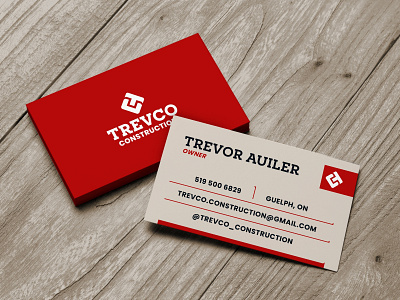 Trevco Business Card branding business card construction logo