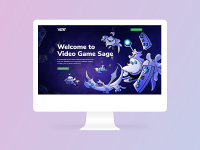 VGS - Video Game Sage - Home Page Mockup home page landing page ui ux web design