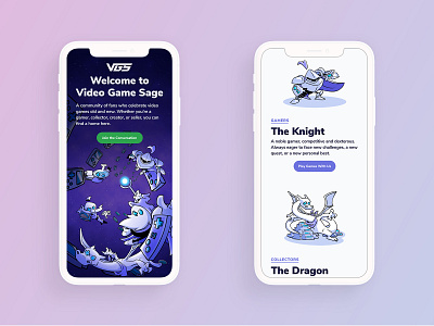 VGS - Video Game Sage - Home Page Mobile Mockup home page landing page responsive design ui ux web design