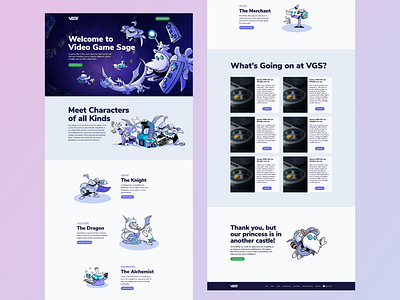 Video Game Sage - Home Page Web Design homepage landing page ui ux web design