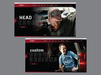 Hero section for automotive apparel line