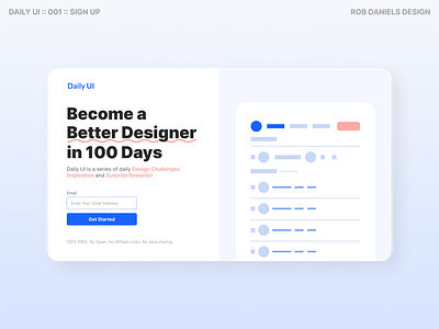 Daily UI :: 001 :: Sign Up