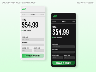 Daily UI :: 002 :: Credit Card Checkout credit card checkout daily ui design payment ui ux