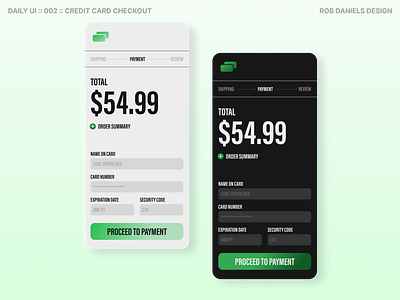 Daily UI :: 002 :: Credit Card Checkout