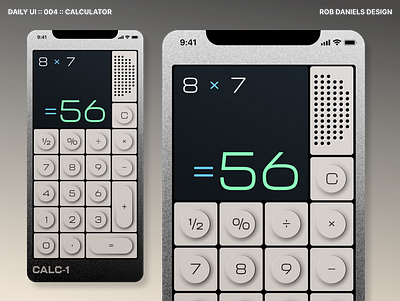 Daily UI :: 004 :: Calculator calculator daily ui figma futuristic grunge teenage engineering