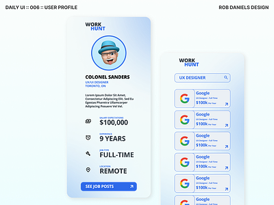 Daily UI :: 006 :: User Profile