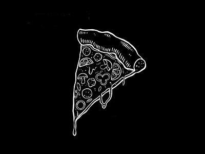 Pizza Suprema doodle food illustration pizza pizzeria procreate queso suprema