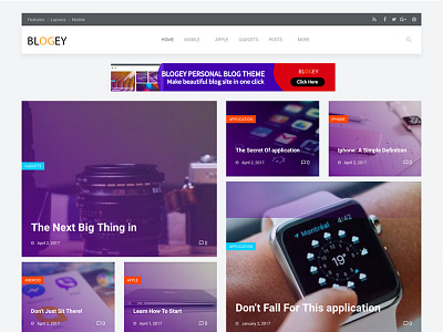 Blogey Responsive Blog Theme free blog theme responsive blog theme wordpress blog theme