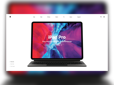 iPad Pro (Website Concept) clean design ipadpro ui ux web design webdesign website website concept
