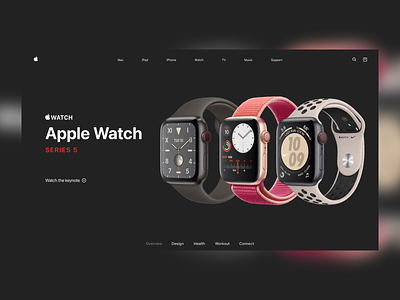 Apple Watch Series 5 (Website Concept) apple watch apple website clean design ui ux web design webdesign website