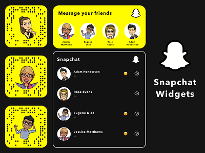 Snapchat (iOS Widget Concepts) [4/365] app branding clean design flat ios logo mobile mobile design snapchat ui ux widget