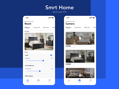 Smrt Home app clean design flat ios mobile smart home app technology typography ui ux