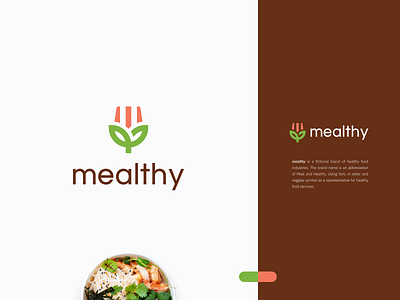 Healthy Food Logo branding design food fork graphic design healthy logo logo design logo designer logo for sale logo maker meal nature organic vegetable vegetarian veggies