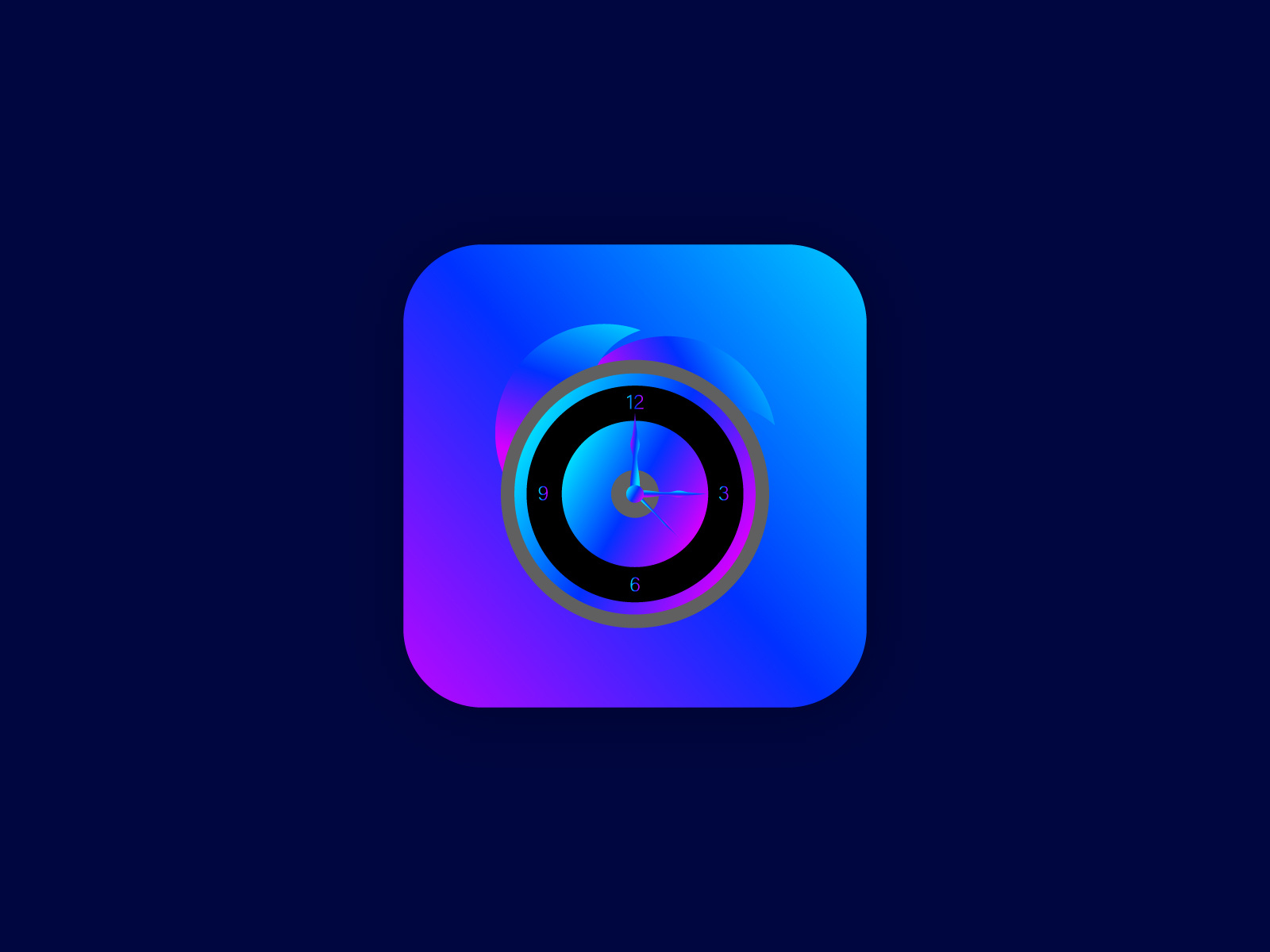 Modern Clock icon design by Spiffy Draw on Dribbble