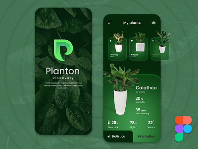 Planton Mobile App app app design design mobile app plant app planton typography ui ux